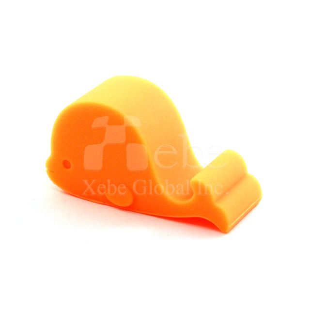 orange whale phone holder custom cute animal phone holder