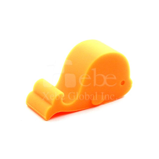orange whale phone holder custom cute animal phone holder