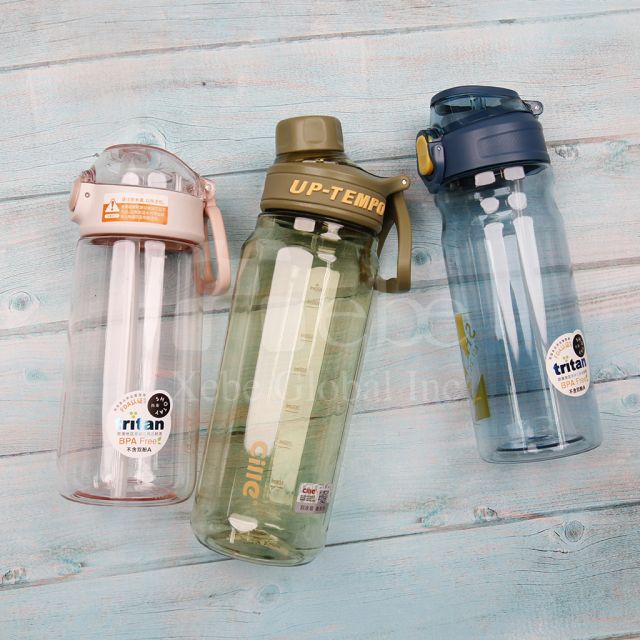 customized tritan sport water bottle with straw