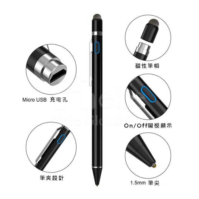 2 in 1 touch capacitive pen