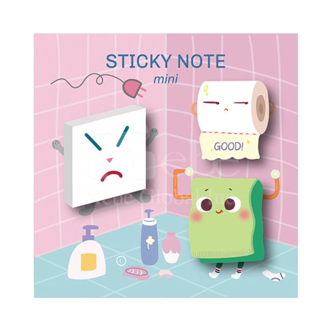 bathroom friends sticky note custom sticky notes