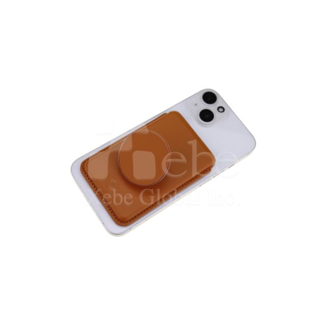 magnetic leather card holder
