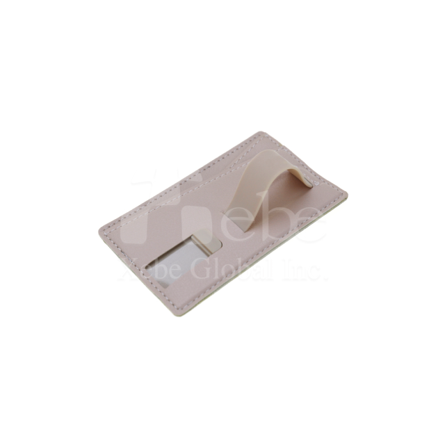 leather mobile phone back card holder
