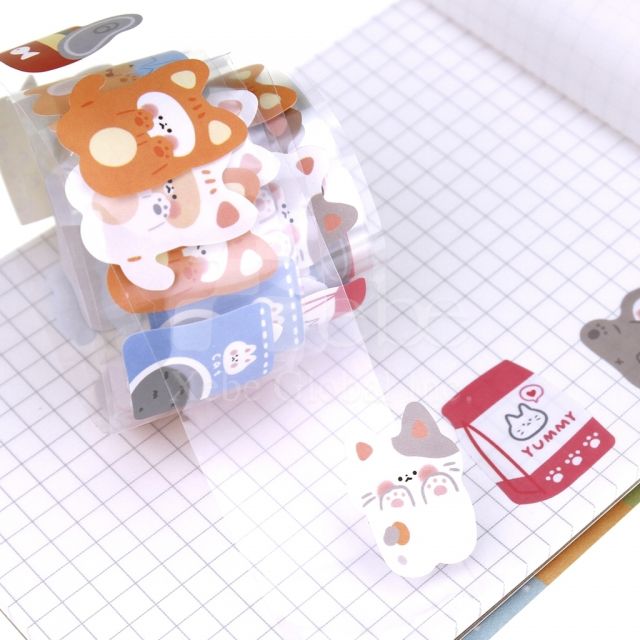 cute kitten collage sticker tape