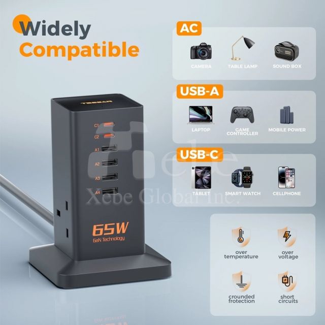 upright usb charging stand