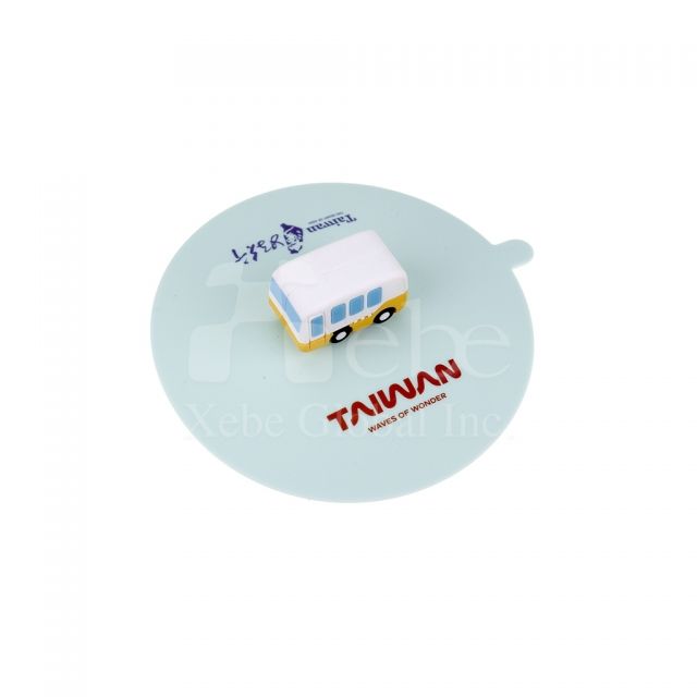 bus shaped silicone cup lid