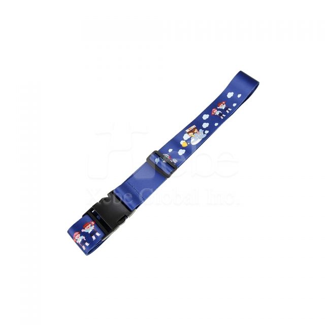 customized luggage straps with Q version patterns