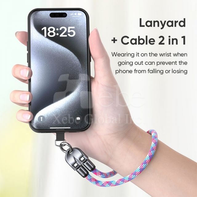 multifunctional lanyard customized charging cable