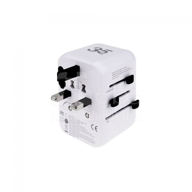 customized universal plug travel adapter charger printing