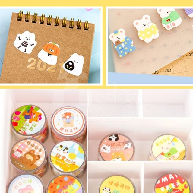 cute bear diary masking tape