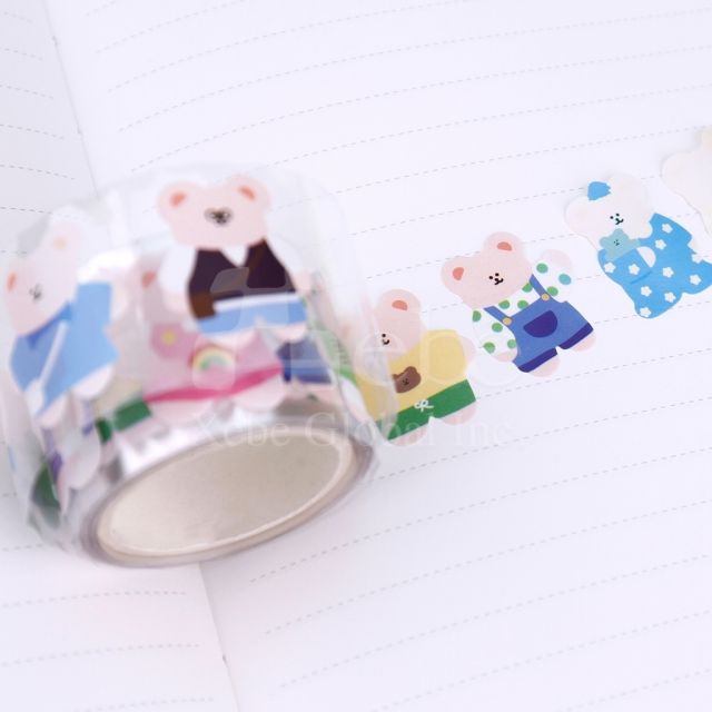 cute bear diary masking tape
