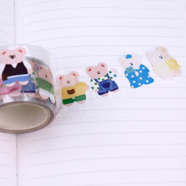 cute bear diary masking tape