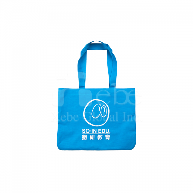 blue customized shopping bag