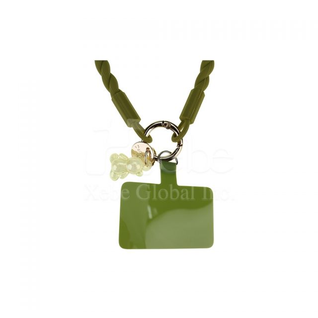 customized bear silicone short lanyard