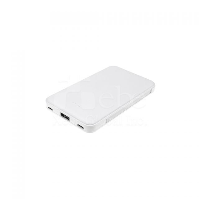 customized power bank with built in charging cable and printing