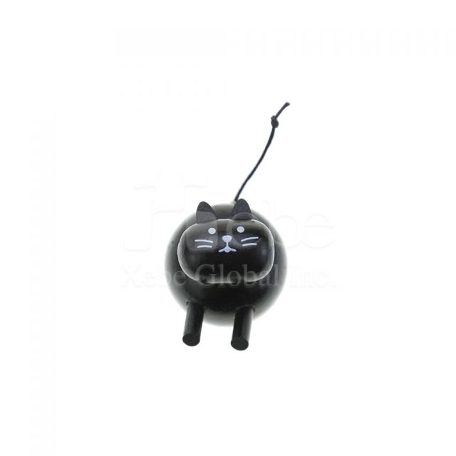 3d black cat shaped magnet