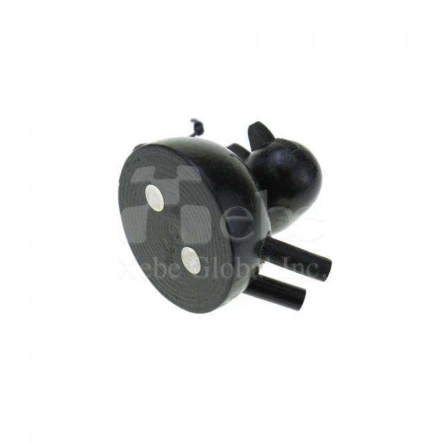 3d black cat shaped magnet