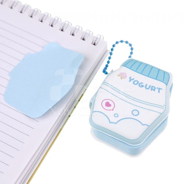 cute yogurt shaped stress relief sticky notes