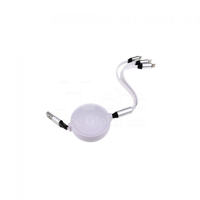 3 in 1 retractable customized charging cable