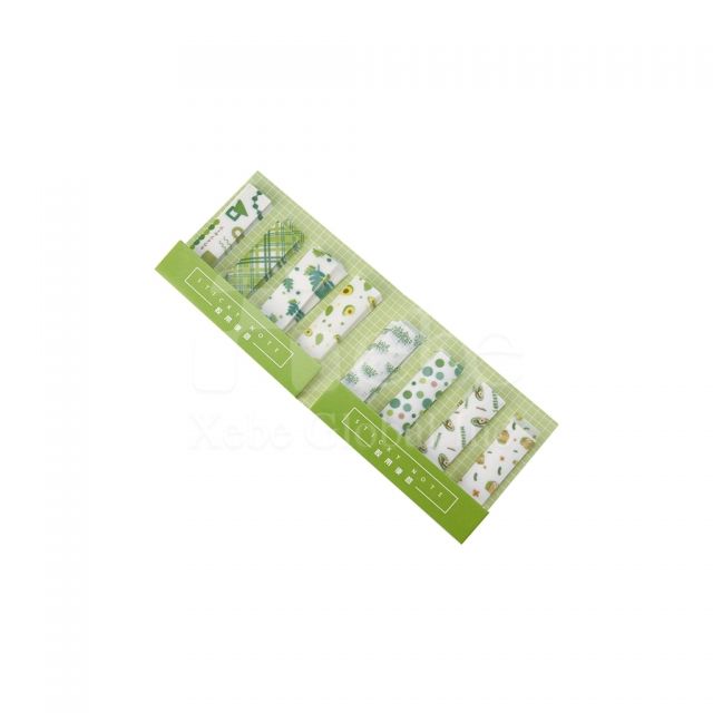 green series label post it notes group