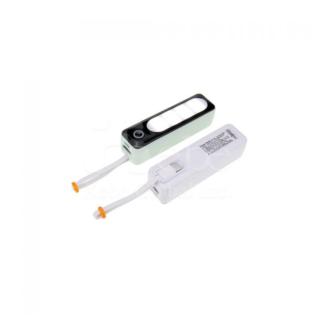 mini power bank with built in cable 3000mAh