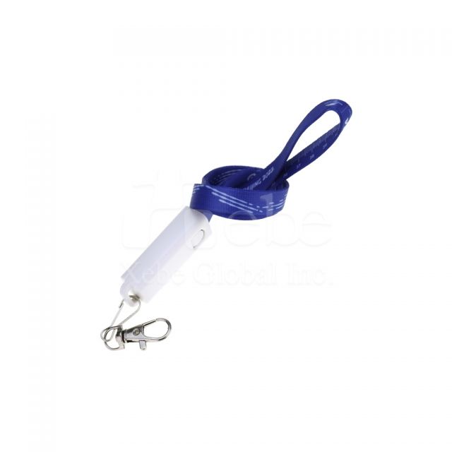 dark blue lanyard 3-in-1 charging cable printing 