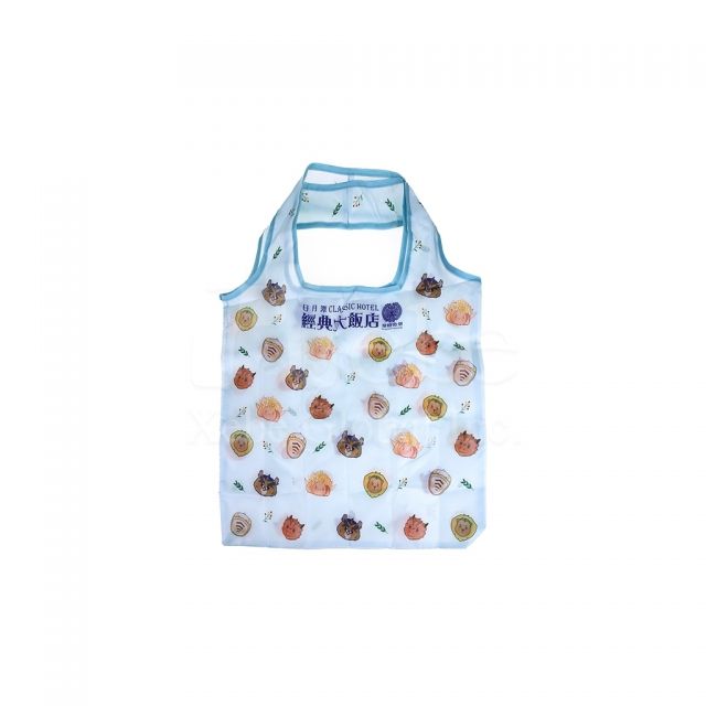customized mascot folding shopping bag