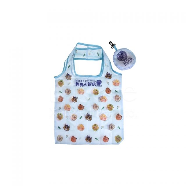 customized mascot folding shopping bag