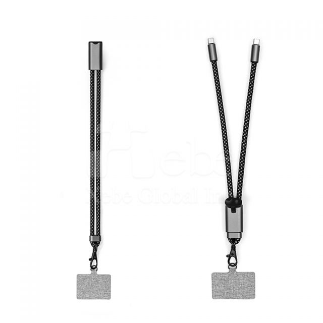 customized mobile phone wrist lanyard charging cable