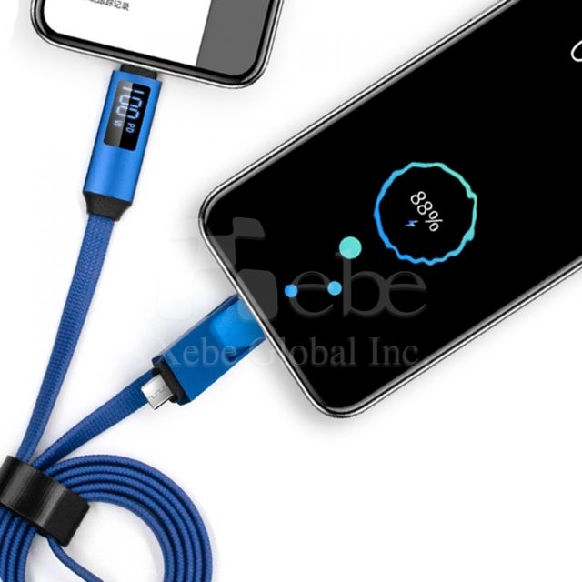 customized fast charging digital display charging cable
