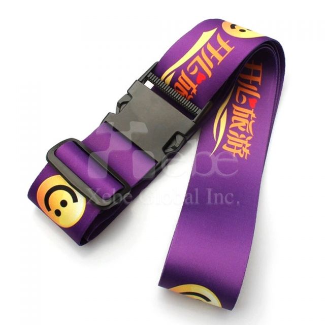 purple smile luggage strap