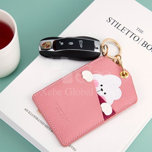 well behaved bunny pink card holder
