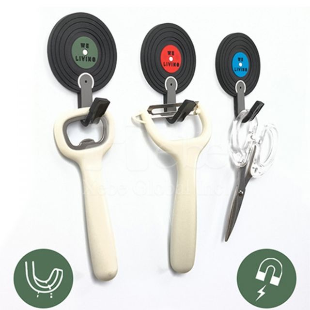 customized retro record hook magnet