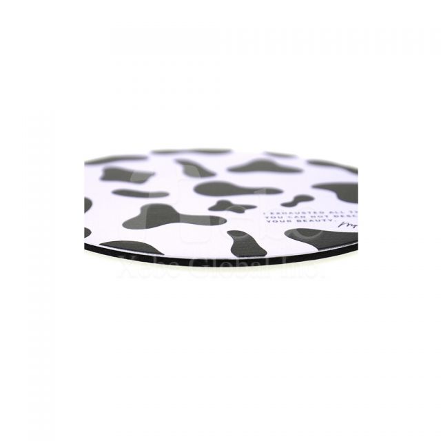 cow spot round coaster