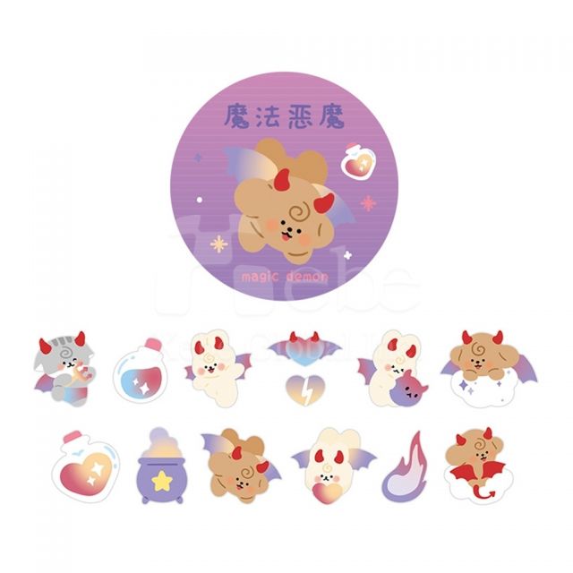 cute devil animal washi tape