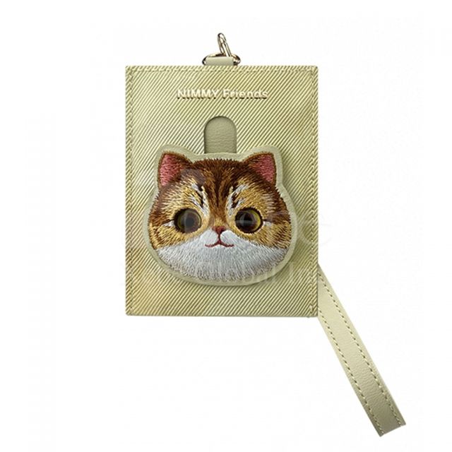 cat shaped dragging leather card holder
