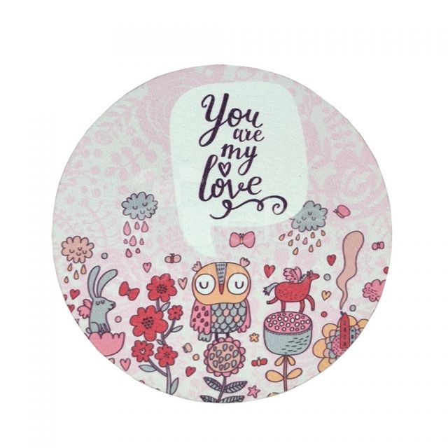 owl diatomaceous earth coaster