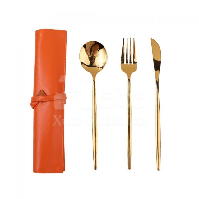 orange leather eco-friendly tableware