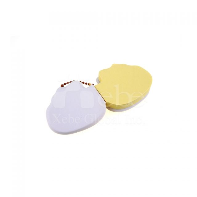 orange shaped post it notes