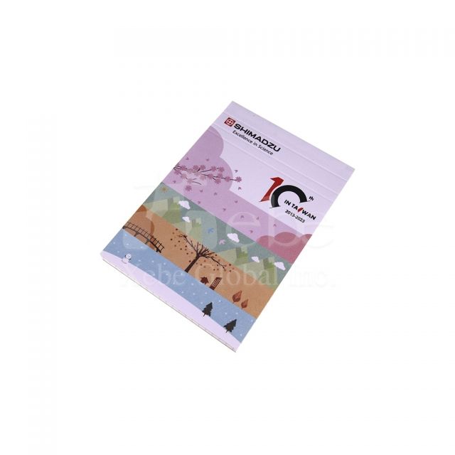 four seasons illustration sticky notes