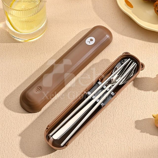 customized bear stainless steel eco friendly tableware set