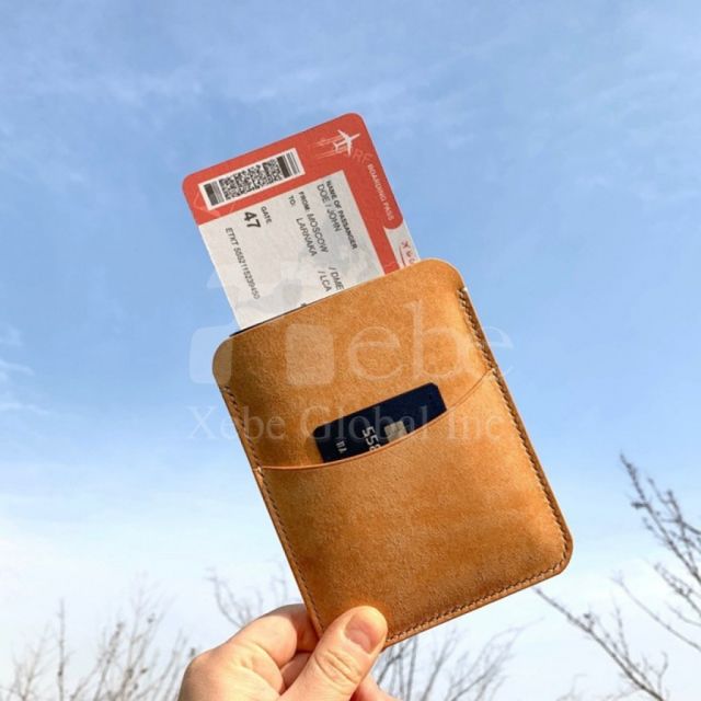 pocket leather passport sleeving