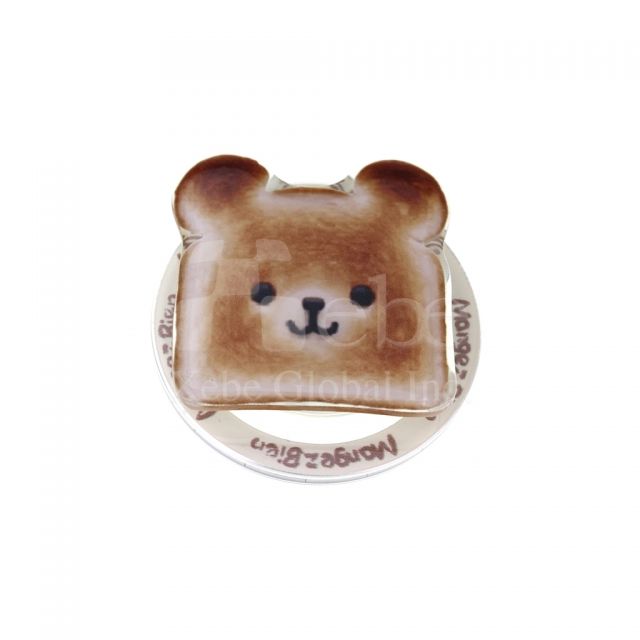 bear toast shaped mobile phone holder