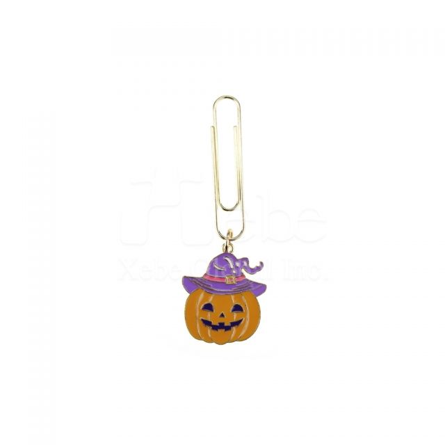 halloween pumpkin shaped paper clips