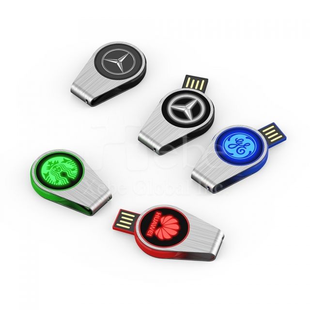 rotating lighted mini flash drive