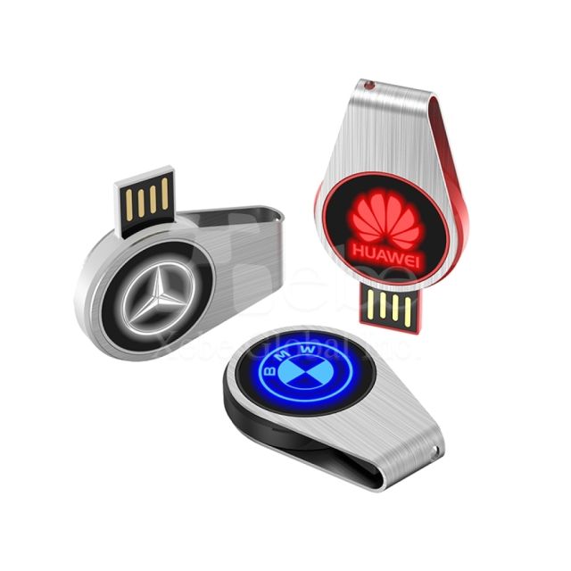 rotating lighted mini flash drive