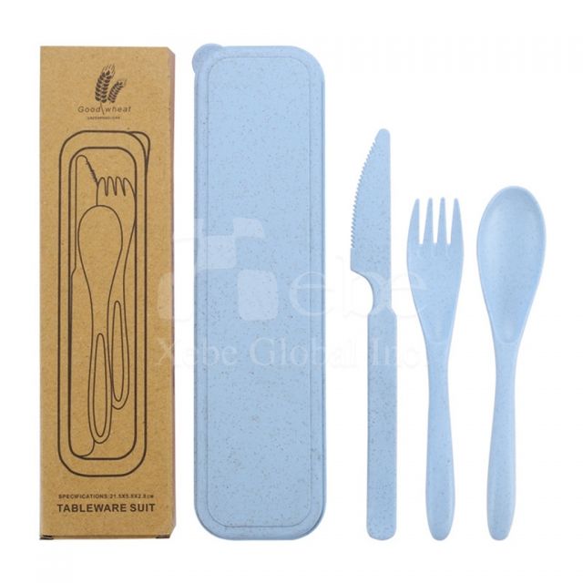 wheat eco friendly tableware set customization