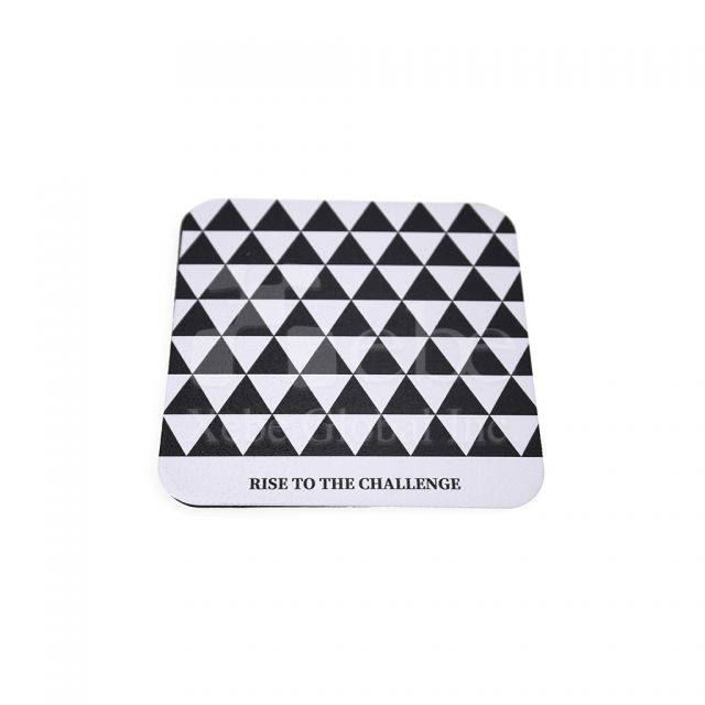 black and white triangle custom coaster