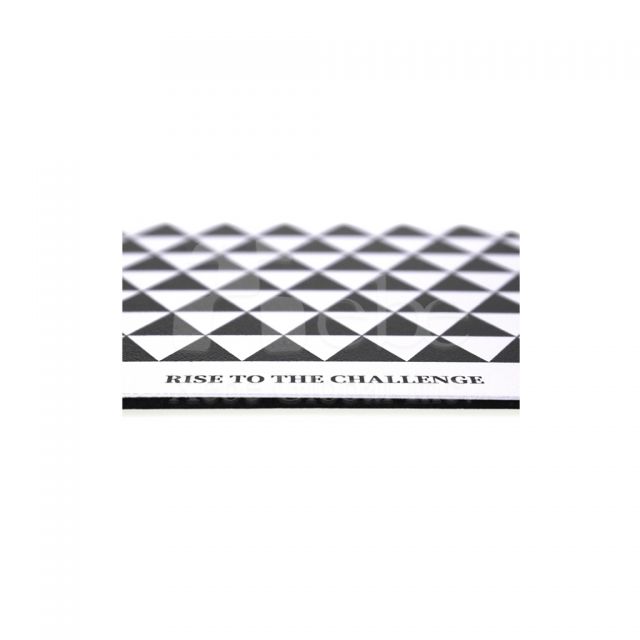 black and white triangle custom coaster