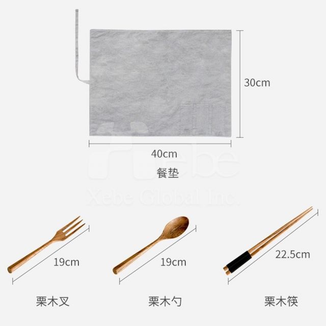 customized eco friendly wooden cutlery set